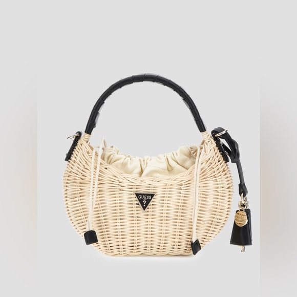 New GUESS Sveiney Straw Mini Shoulder Bag - Picture 2 of 11